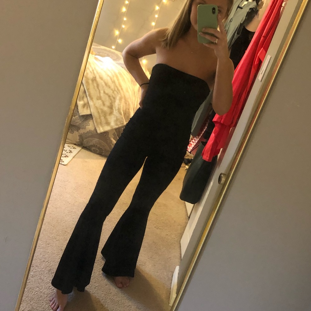 Black flared jumpsuit